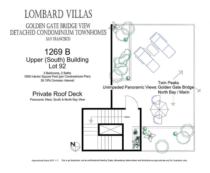 Private rood deck floorplan