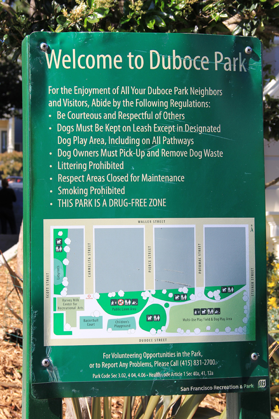 park sign